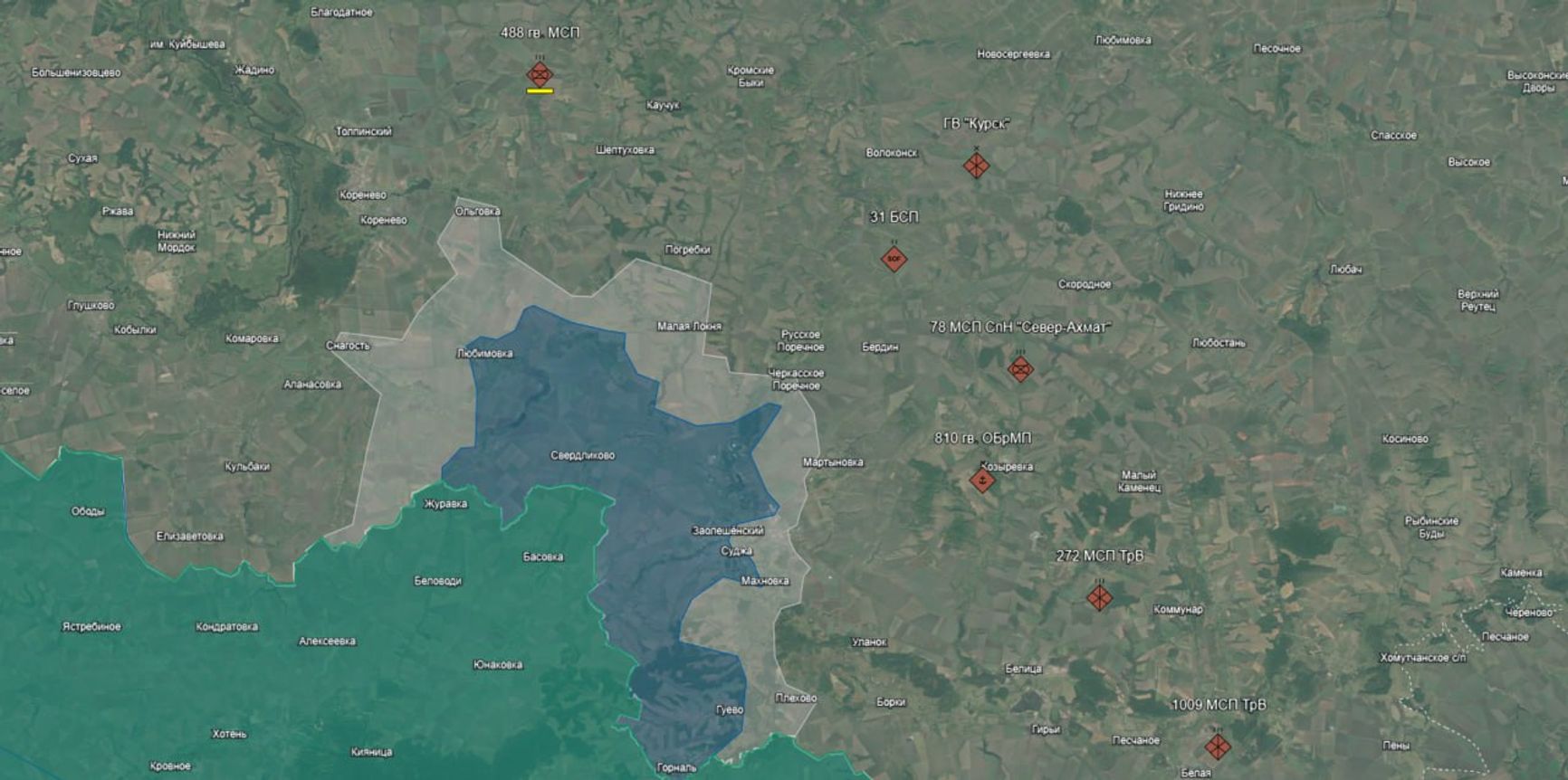 Ситуация в Курской области по версии проекта «Dnipro | OSINT з Гарбузом △»