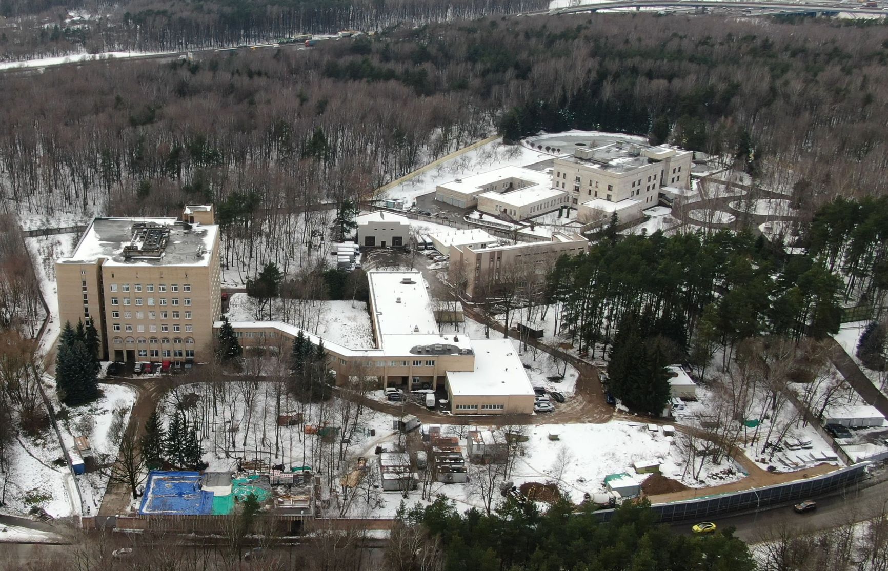 The compound in Akademika Vargi Street housing the FSB's NII-2, whose employees tried to poison Navalny