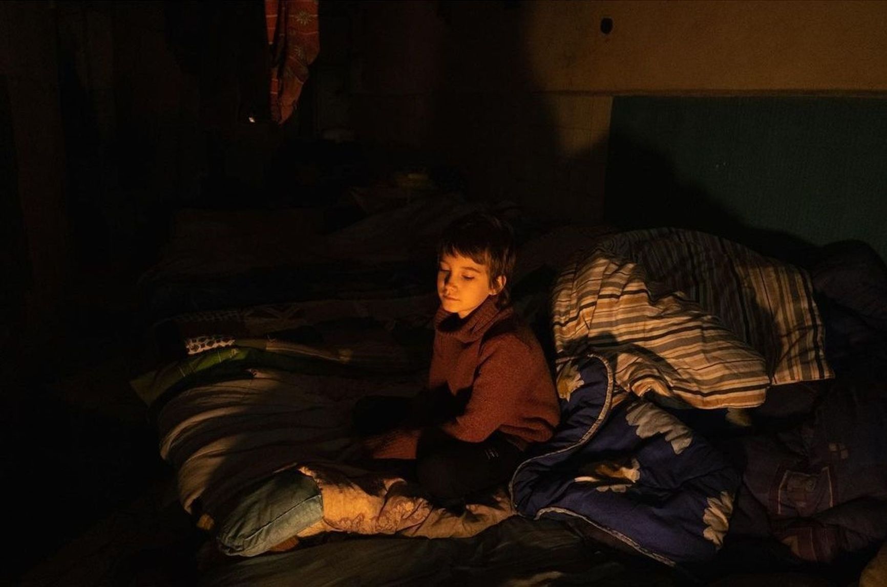 11-year-old Milana in the basement, Bakhmut 